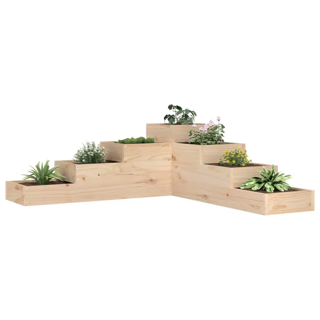 vidaXL Fioriera Giardino 4 Ripiani 106x104,5x36cm Legno Massello Pino