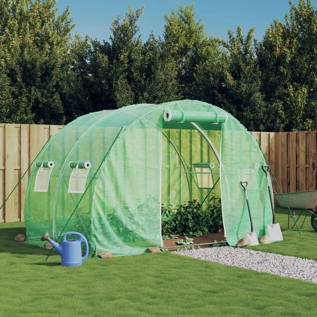 vidaXL Serra con Telaio in Acciaio Verde 6 m² 3x2x2 m