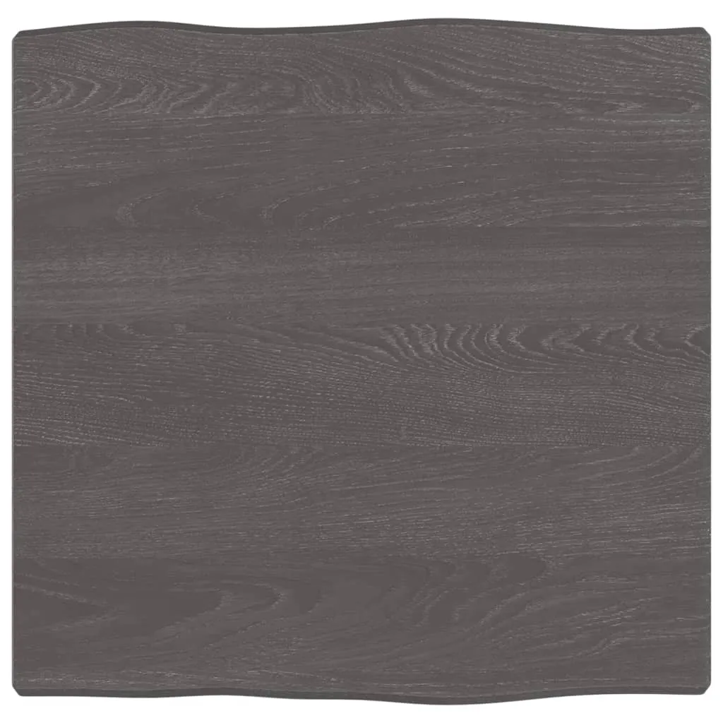 vidaXL Piano Tavolo Grigio Scuro 40x40x2 cm in Rovere Non Trattato