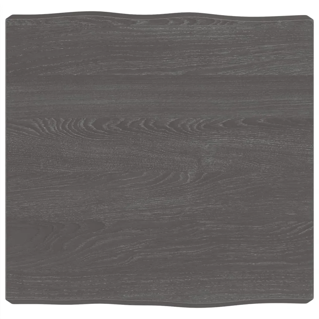 vidaXL Piano Tavolo Grigio Scuro 40x40x6 cm in Rovere Non Trattato