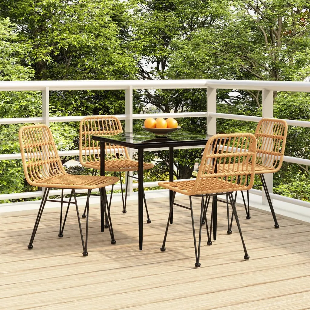 vidaXL Set da Pranzo da Giardino 5 pz in Polyrattan