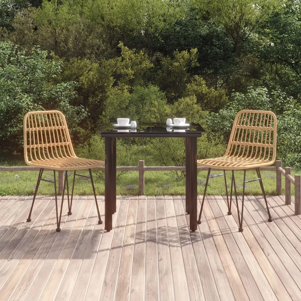 vidaXL Set da Pranzo da Giardino 3 pz in Polyrattan