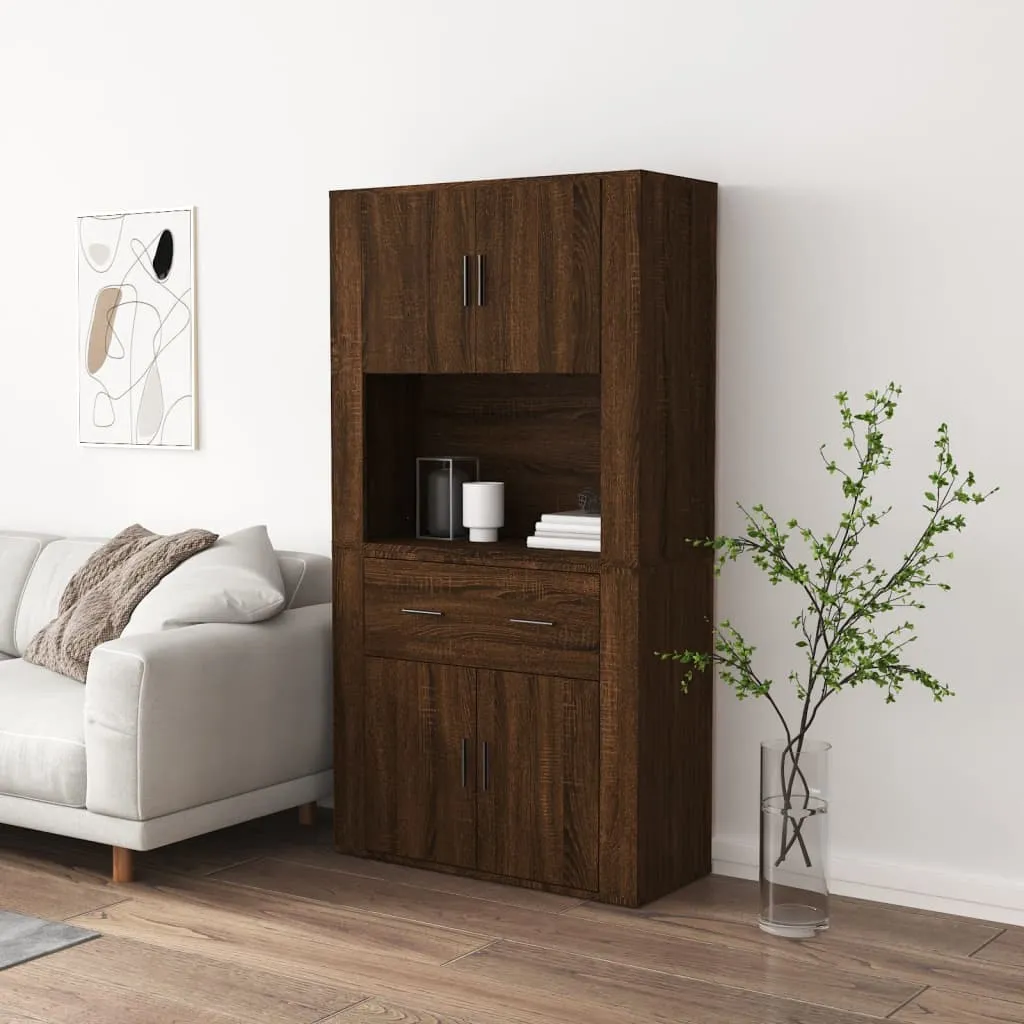 vidaXL Credenza Rovere Marrone in Legno Multistrato