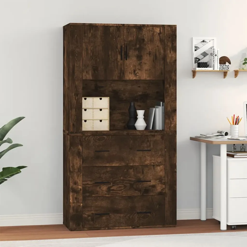 vidaXL Credenza Rovere Fumo in Legno Multistrato