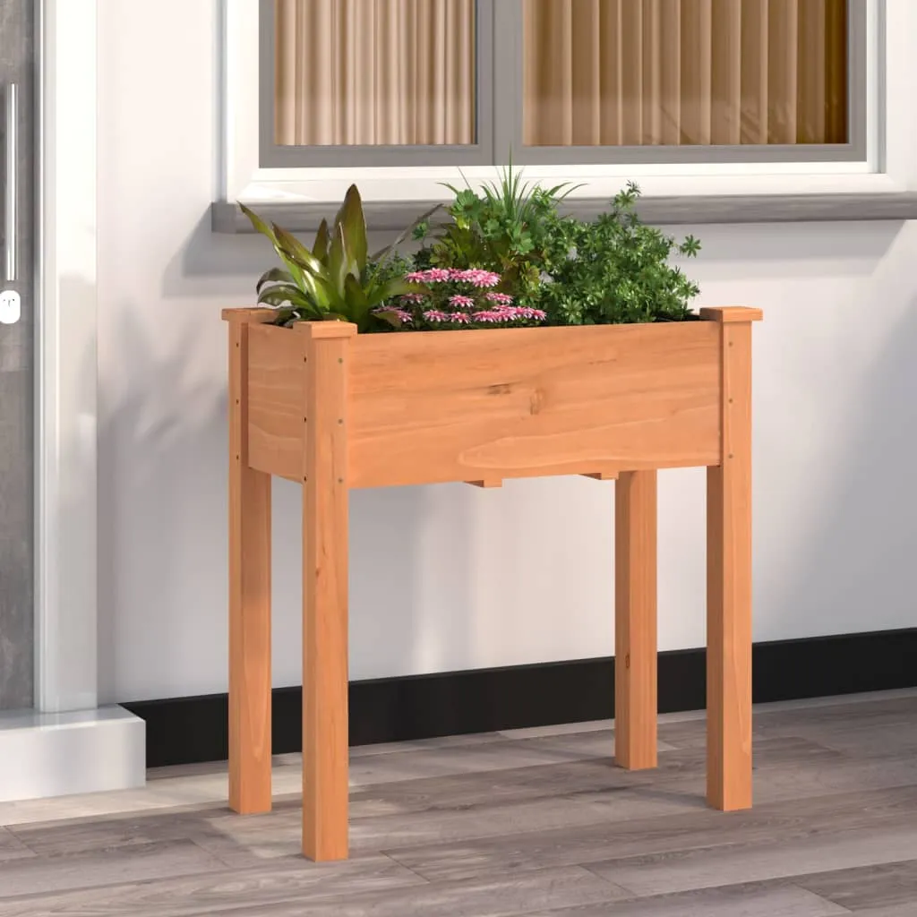 vidaXL Fioriera con Fodera Marrone 71x37x76 cm Legno Massello di Abete