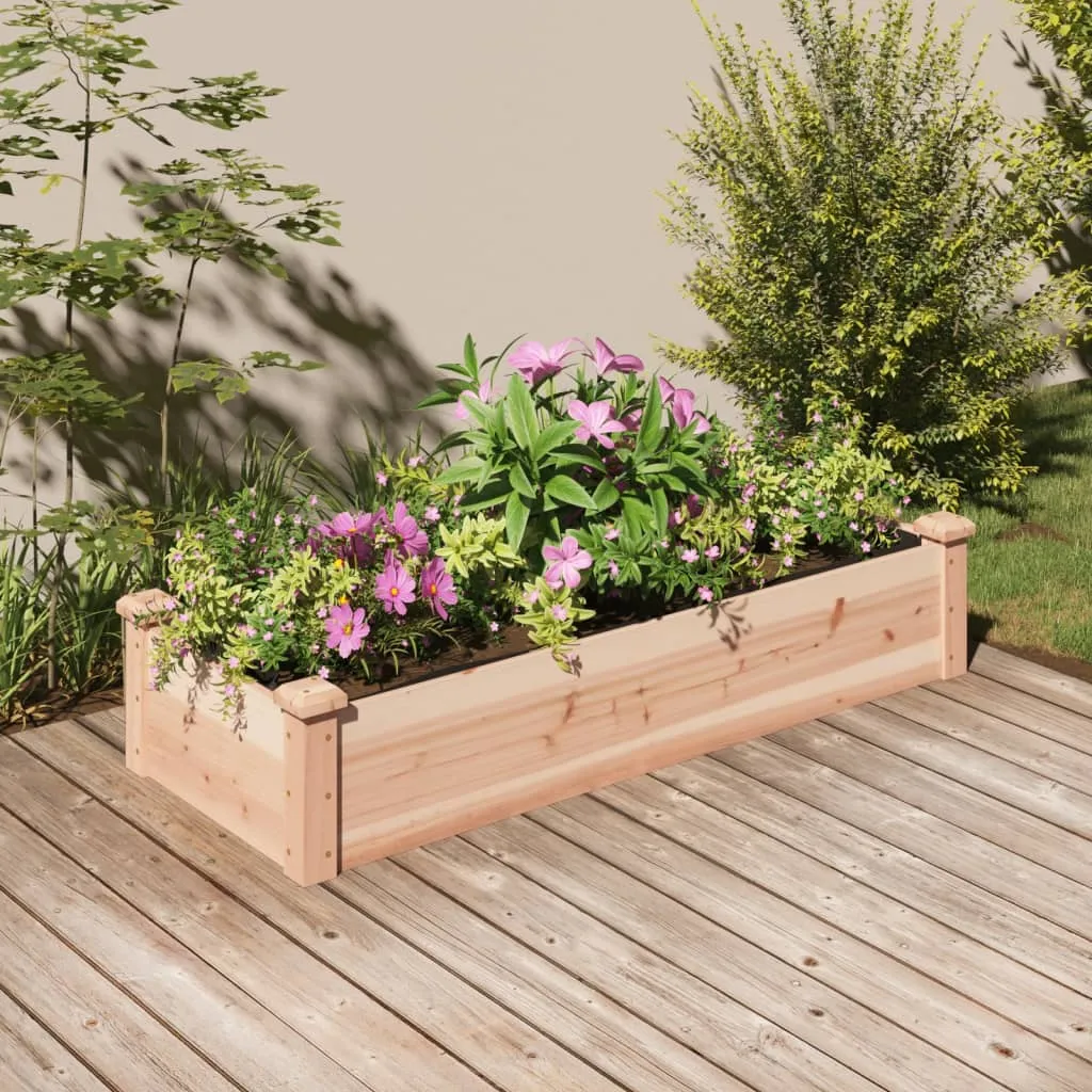 vidaXL Fioriera Rialzata da Giardino Fodera 120x45x25cm Massello Abete