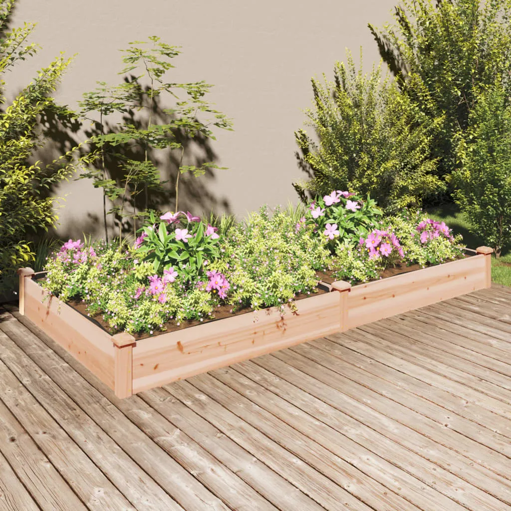 vidaXL Fioriera Rialzata Giardino Fodera 240x120x25 cm Massello Abete