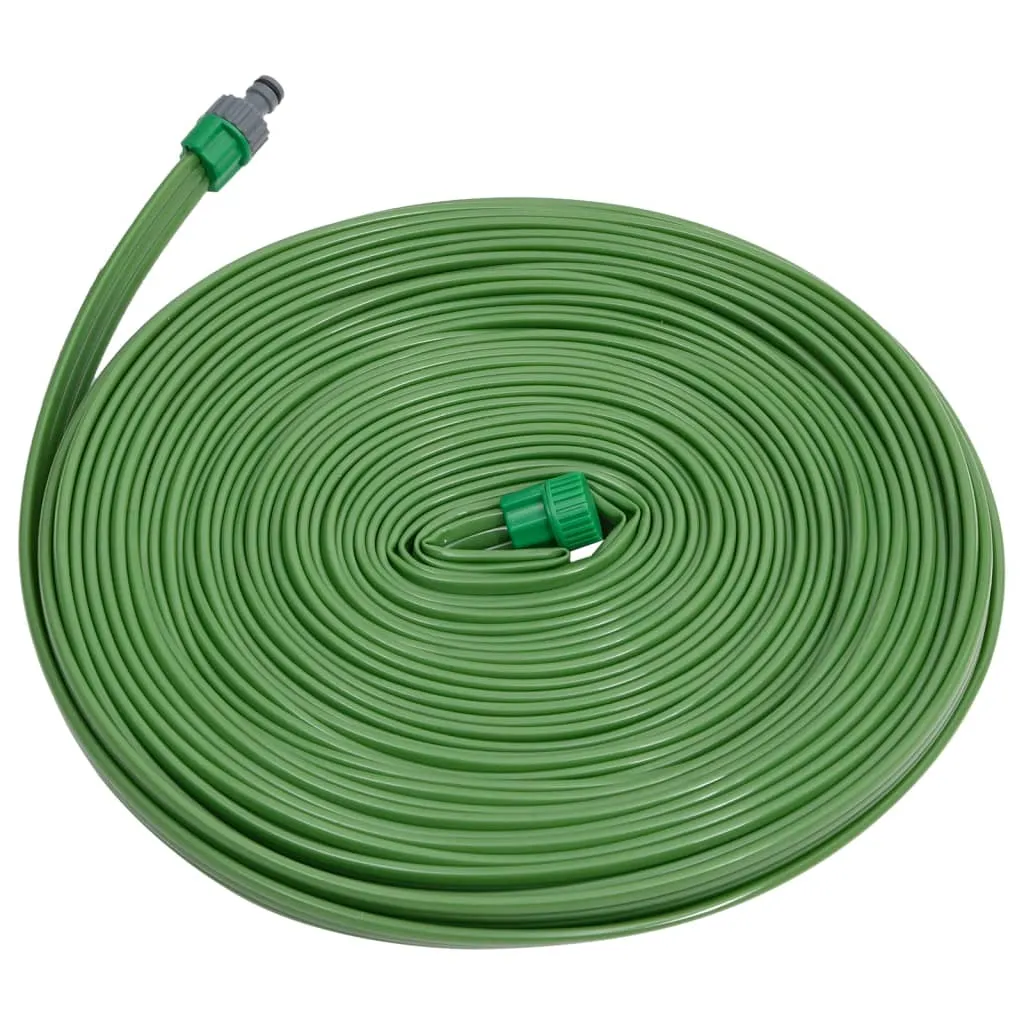 vidaXL Tubo di Irrigazione 3 Tubi Verde 22,5 m PVC