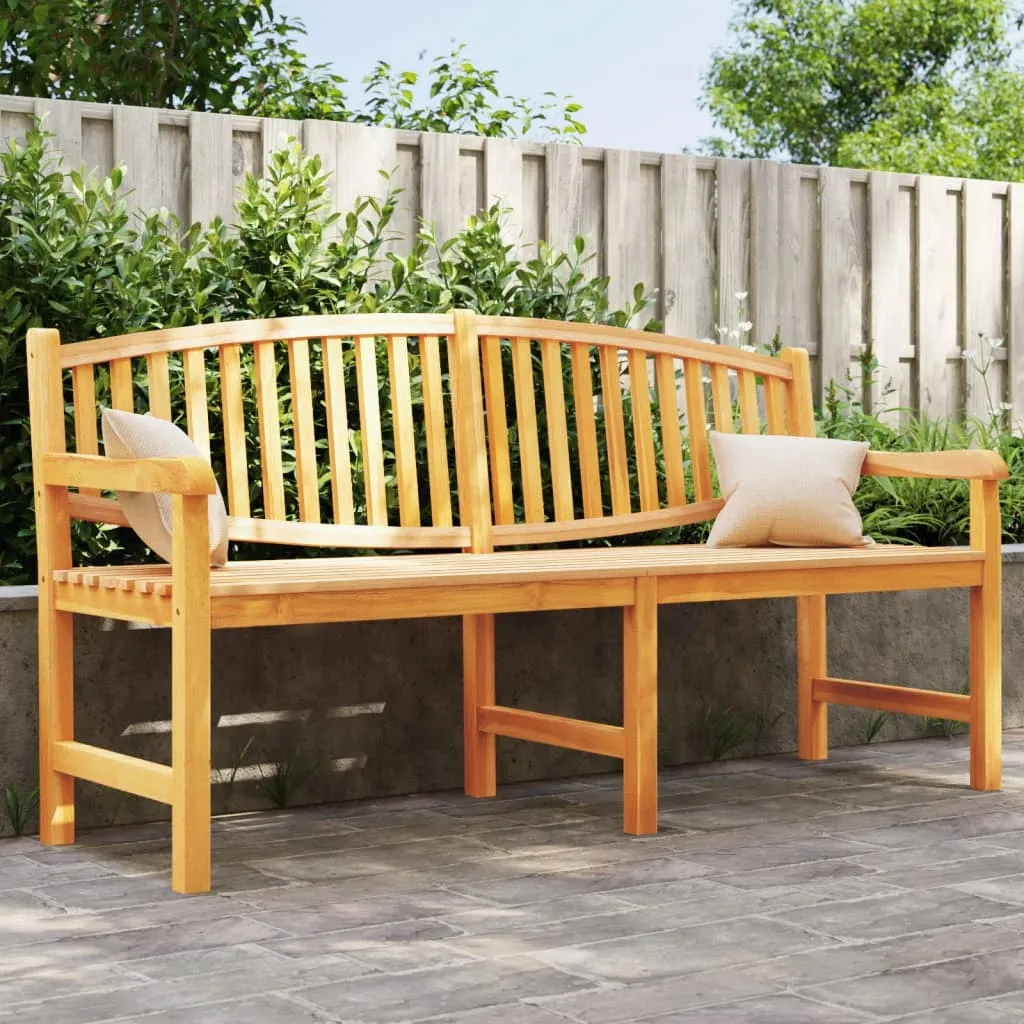 vidaXL Panca da Giardino 179,5x60x90 cm in Legno Massello di Teak