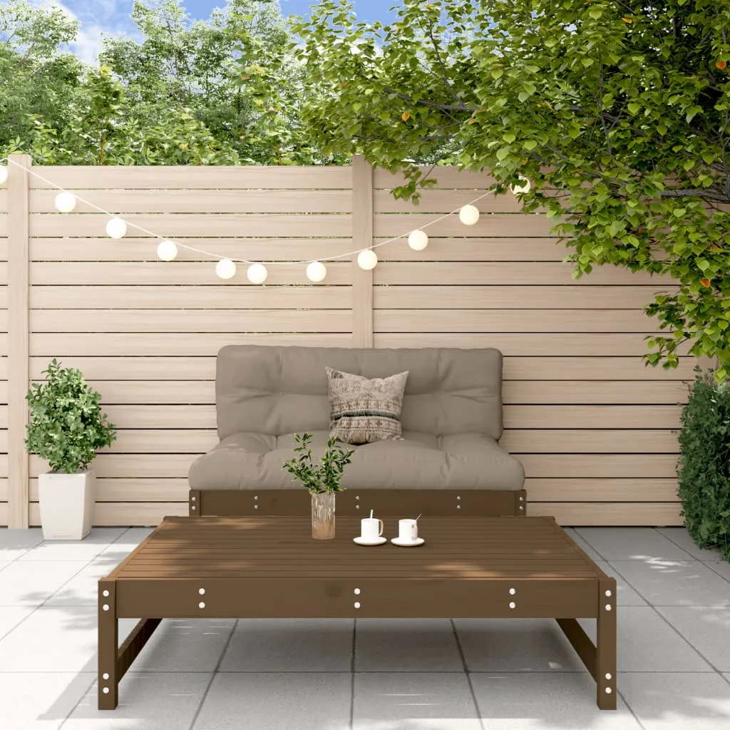 vidaXL Set Divani da Giardino 2 pz con Cuscini in Legno Massello Miele