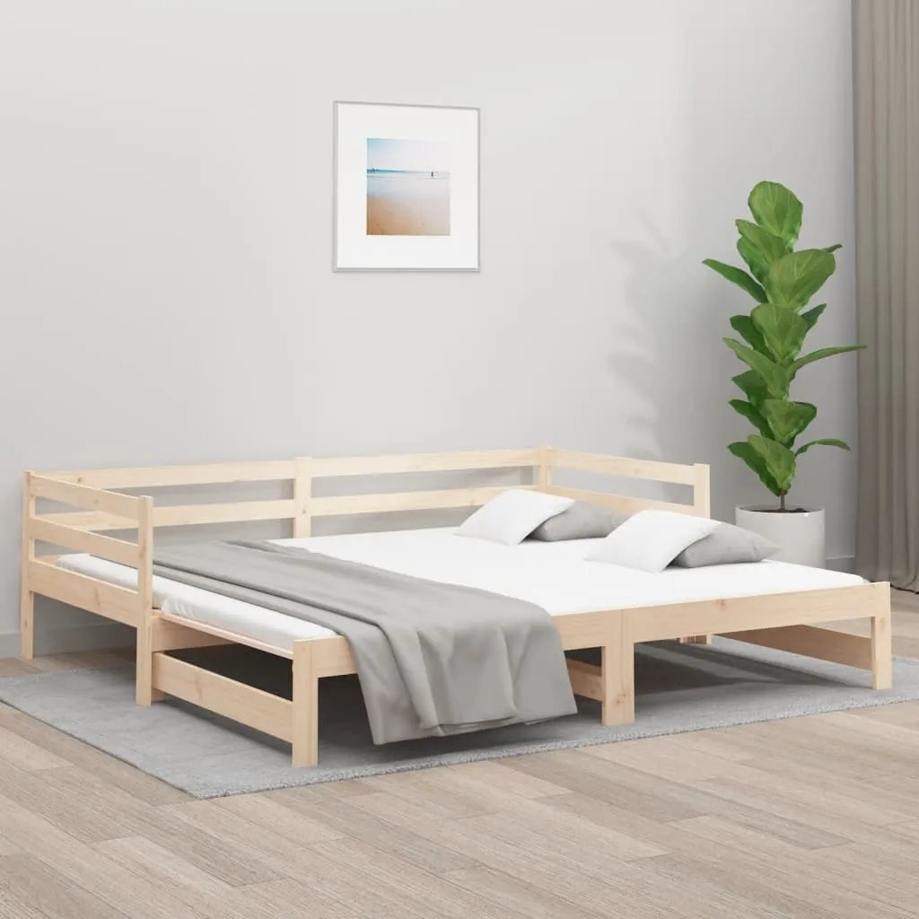 vidaXL Dormeuse Estraibile 2x(90x190) cm Legno Massello di Pino