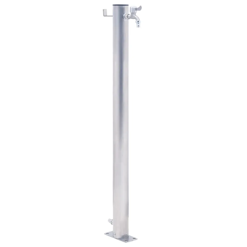 vidaXL Colonna d'Acqua da Giardino 60 cm Acciaio Inox Rotonda