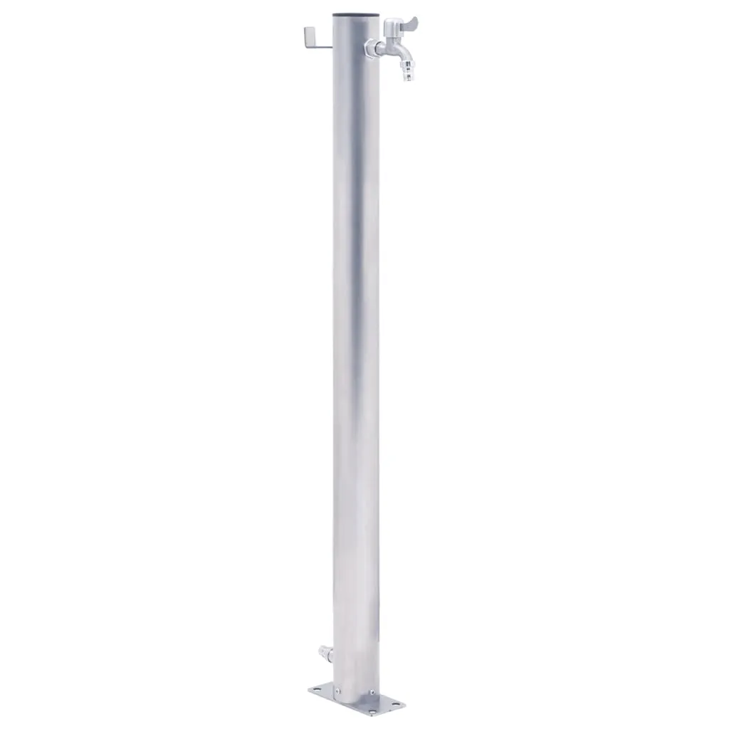 vidaXL Colonna d'Acqua da Giardino 100 cm Acciaio Inox Rotonda