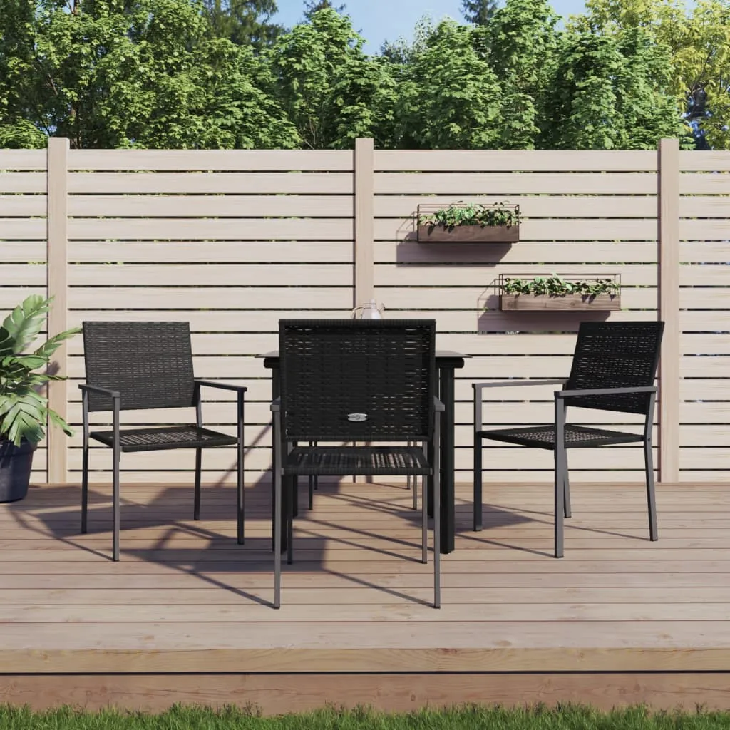 vidaXL Set da Pranzo da Giardino 5 pz in Polyrattan e Acciaio