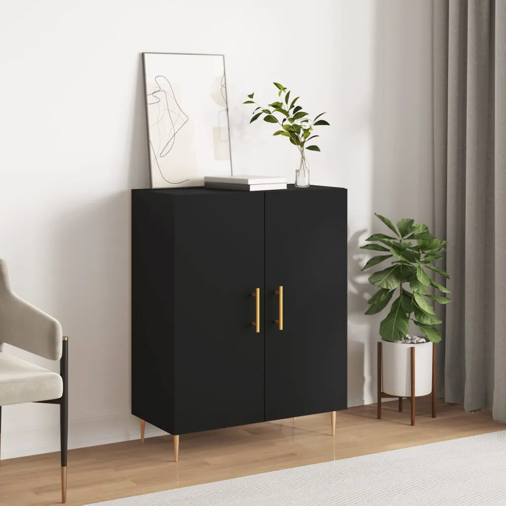 vidaXL Credenza Nera 69,5x34x90 cm in Legno Multistrato