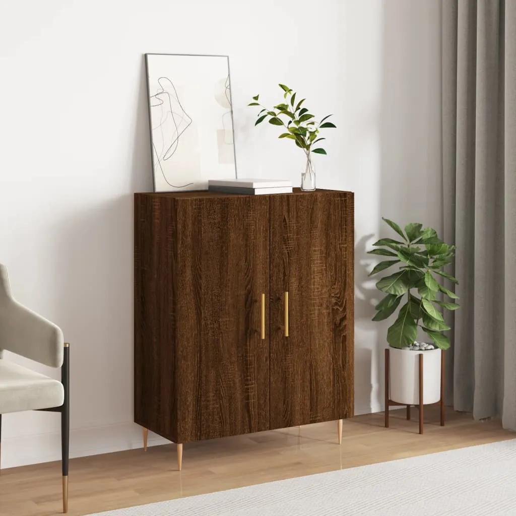 vidaXL Credenza Rovere Marrone 69,5x34x90 cm in Legno Multistrato