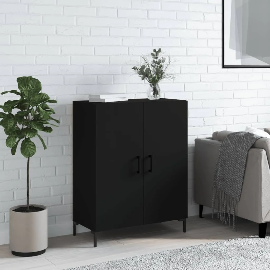 vidaXL Credenza Nera 69,5x34x90 cm in Legno Multistrato