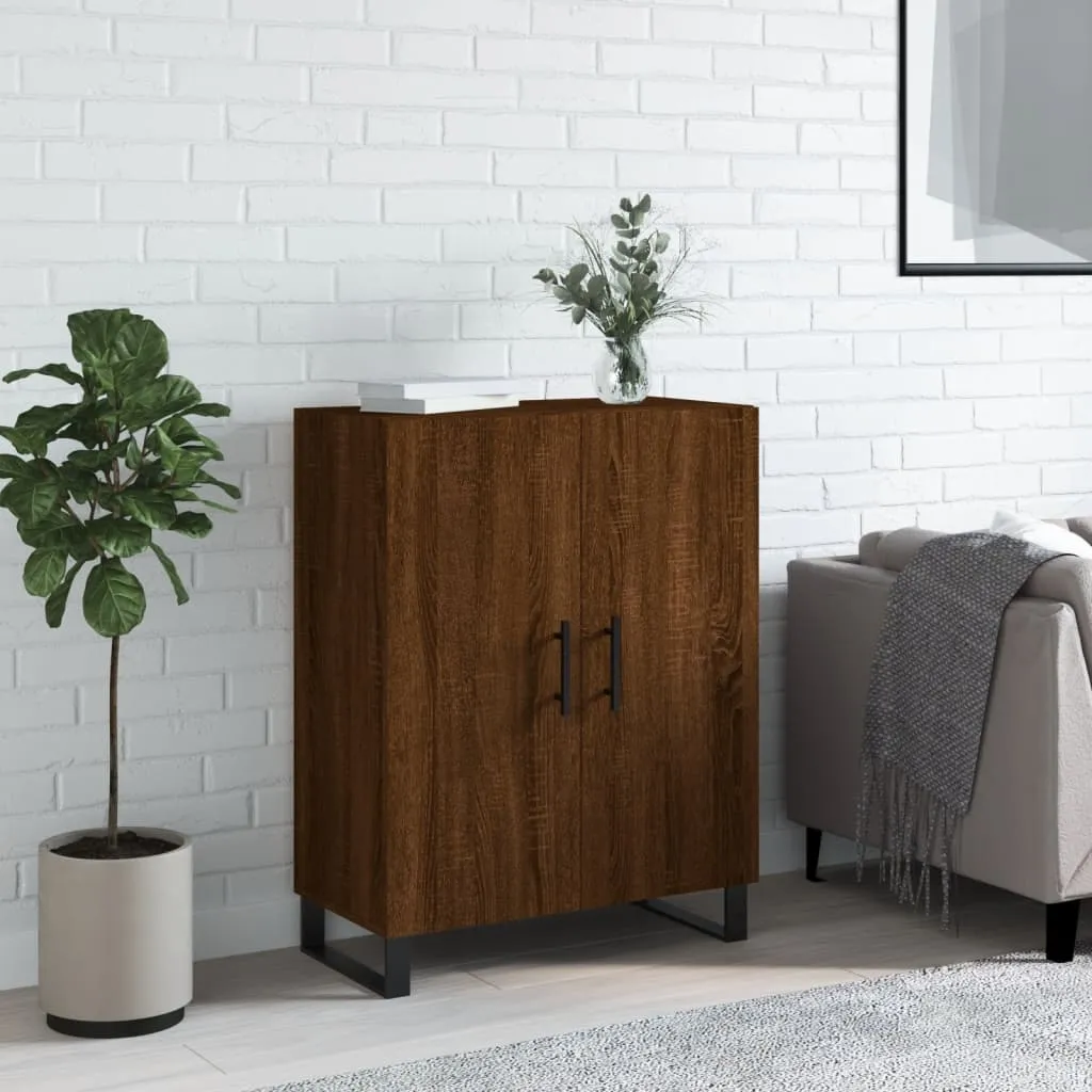 vidaXL Credenza Rovere Marrone 69,5x34x90 cm in Legno Multistrato