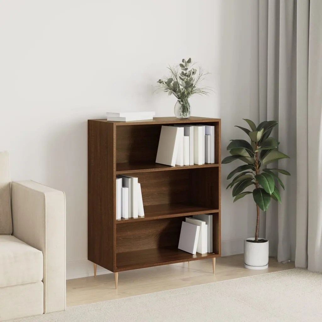 vidaXL Libreria Rovere Marrone 69,5x32,5x90 cm in Legno Multistrato