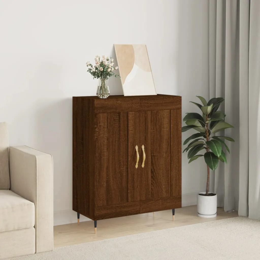 vidaXL Credenza Rovere Marrone 69,5x34x90 cm in Legno Multistrato