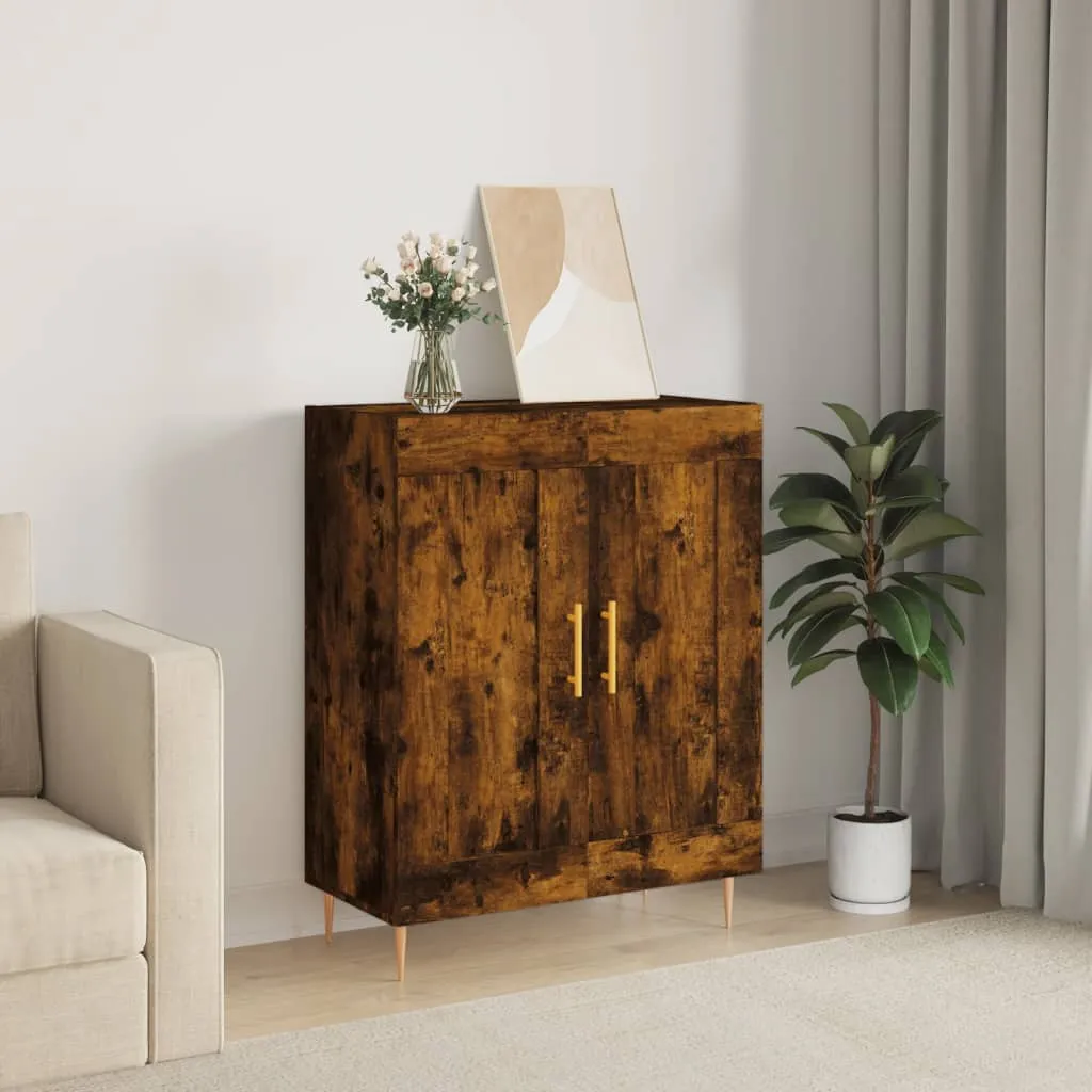 vidaXL Credenza Rovere Fumo 69,5x34x90 cm in Legno Multistrato