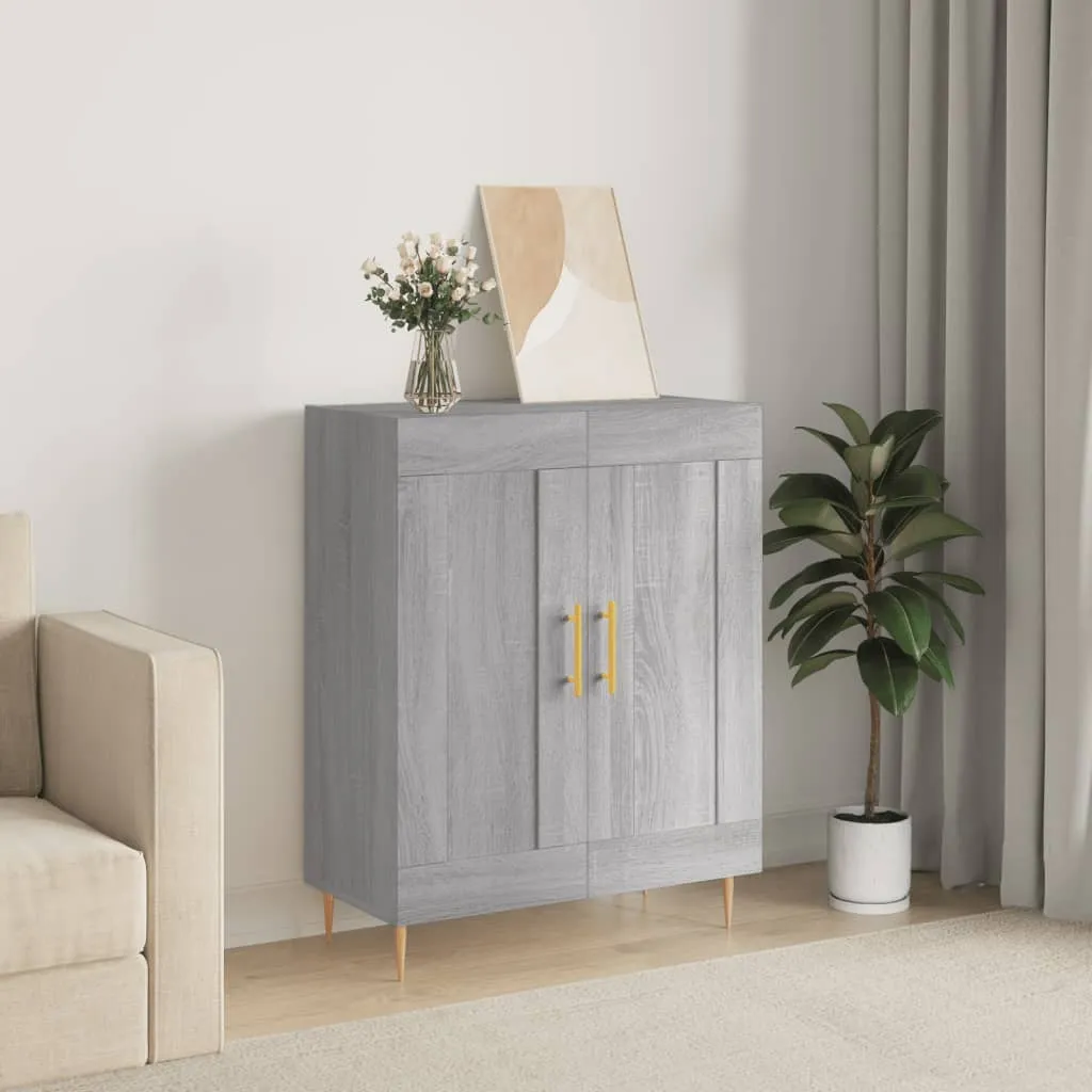 vidaXL Credenza Grigio Sonoma 69,5x34x90 cm in Legno Multistrato