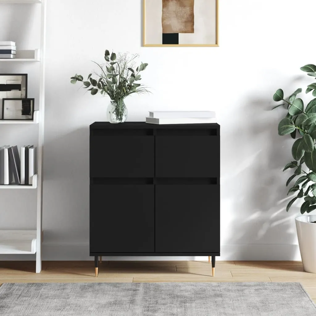 vidaXL Credenza Nero 60x35x70 cm in Legno Multistrato