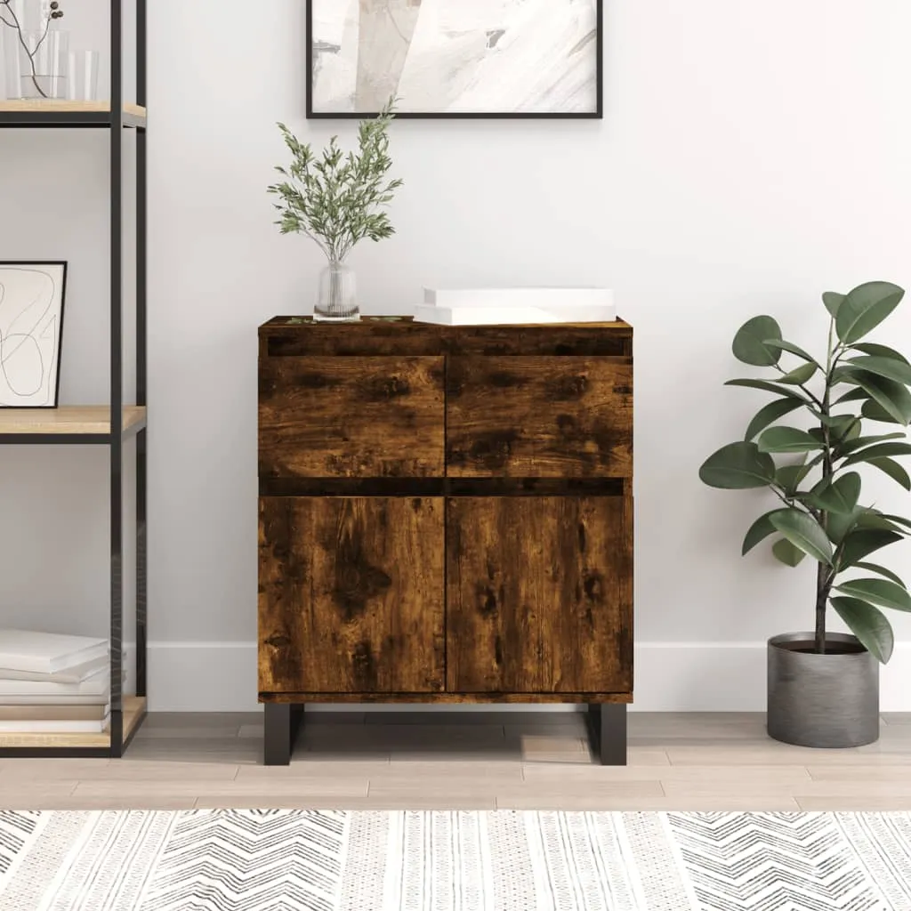 vidaXL Credenza Rovere Fumo 60x35x70 cm in Legno Multistrato