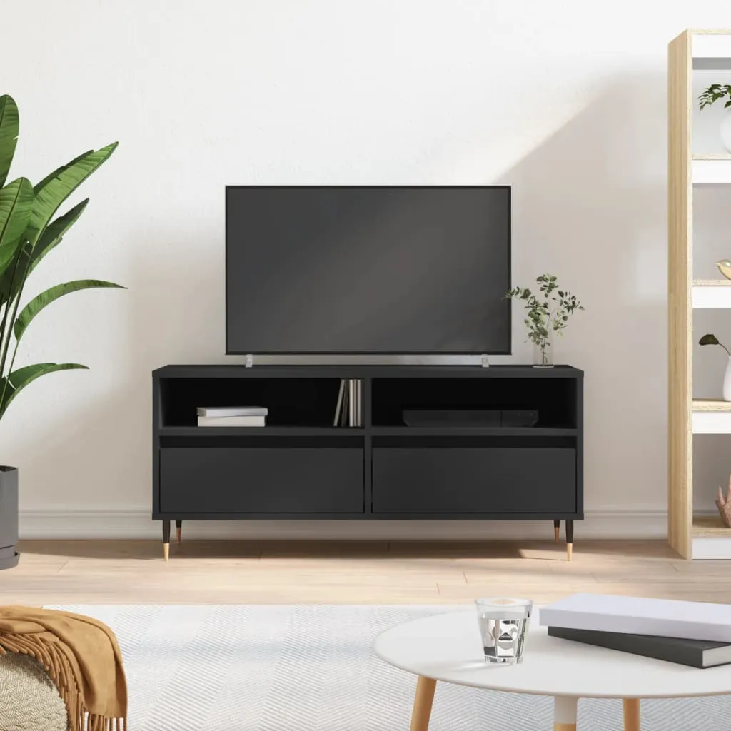 vidaXL Mobile Porta TV Nero 100x34,5x44,5 cm in Legno Multistrato