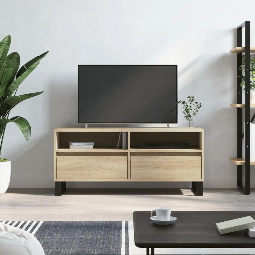 vidaXL Mobile TV Rovere Sonoma 100x34,5x44,5 cm in Legno Multistrato