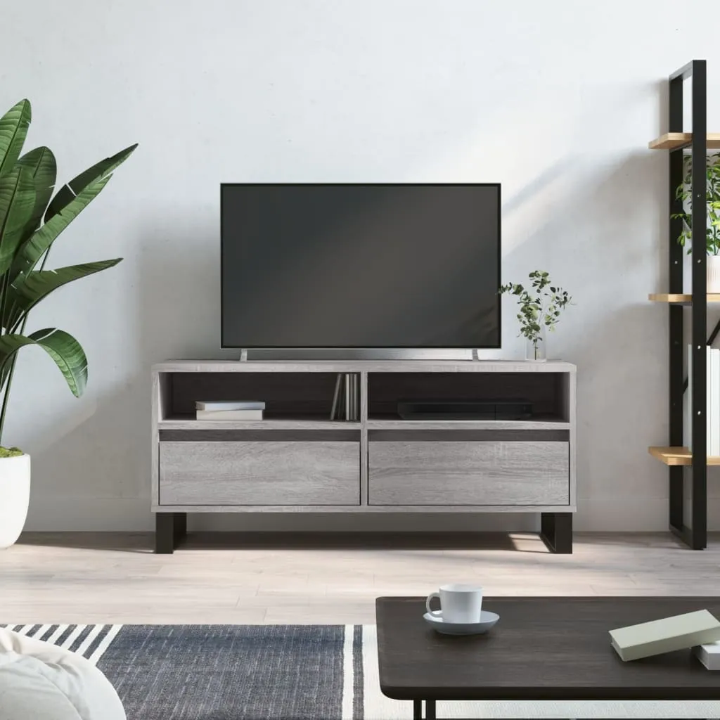 vidaXL Mobile Porta TV Grigio Sonoma 100x34,5x44,5cm Legno Multistrato