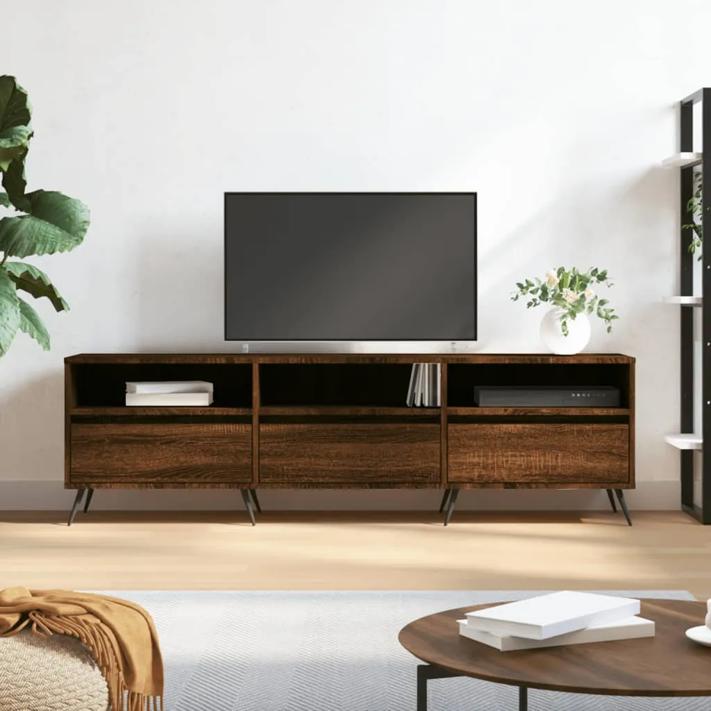 vidaXL Mobile Porta TV Rovere Marrone 150x30x44,5 cm Legno Multistrato