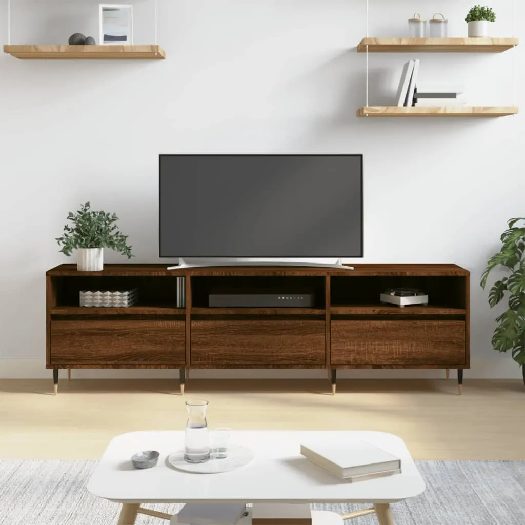 vidaXL Mobile Porta TV Rovere Marrone 150x30x44,5 cm Legno Multistrato