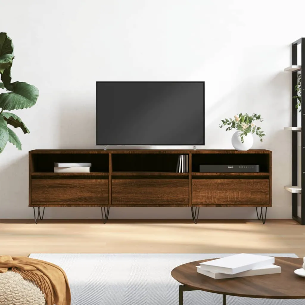 vidaXL Mobile Porta TV Rovere Marrone 150x30x44,5 cm Legno Multistrato