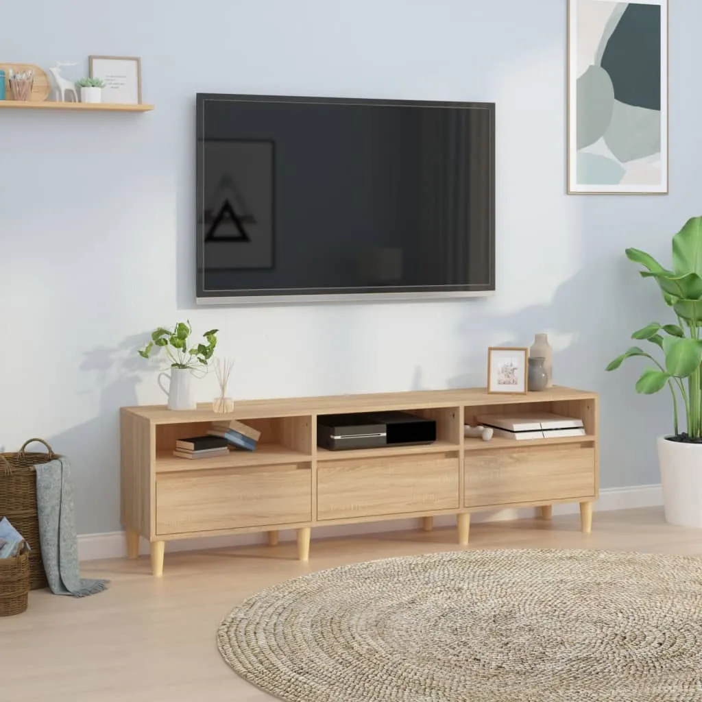 vidaXL Mobile Porta TV Rovere Sonoma 150x30x44,5 cm Legno Multistrato