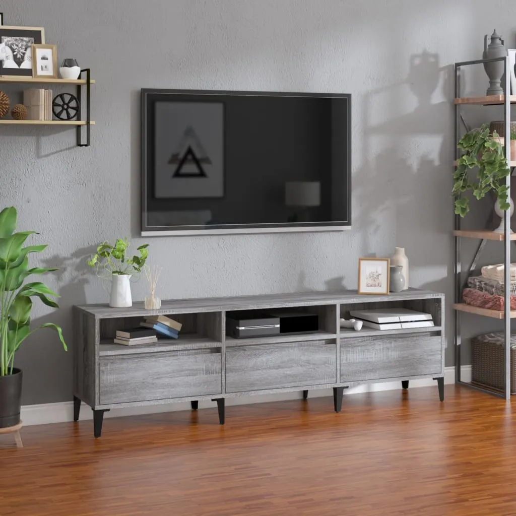 vidaXL Mobile Porta TV Grigio Sonoma 150x30x44,5 cm Legno Multistrato