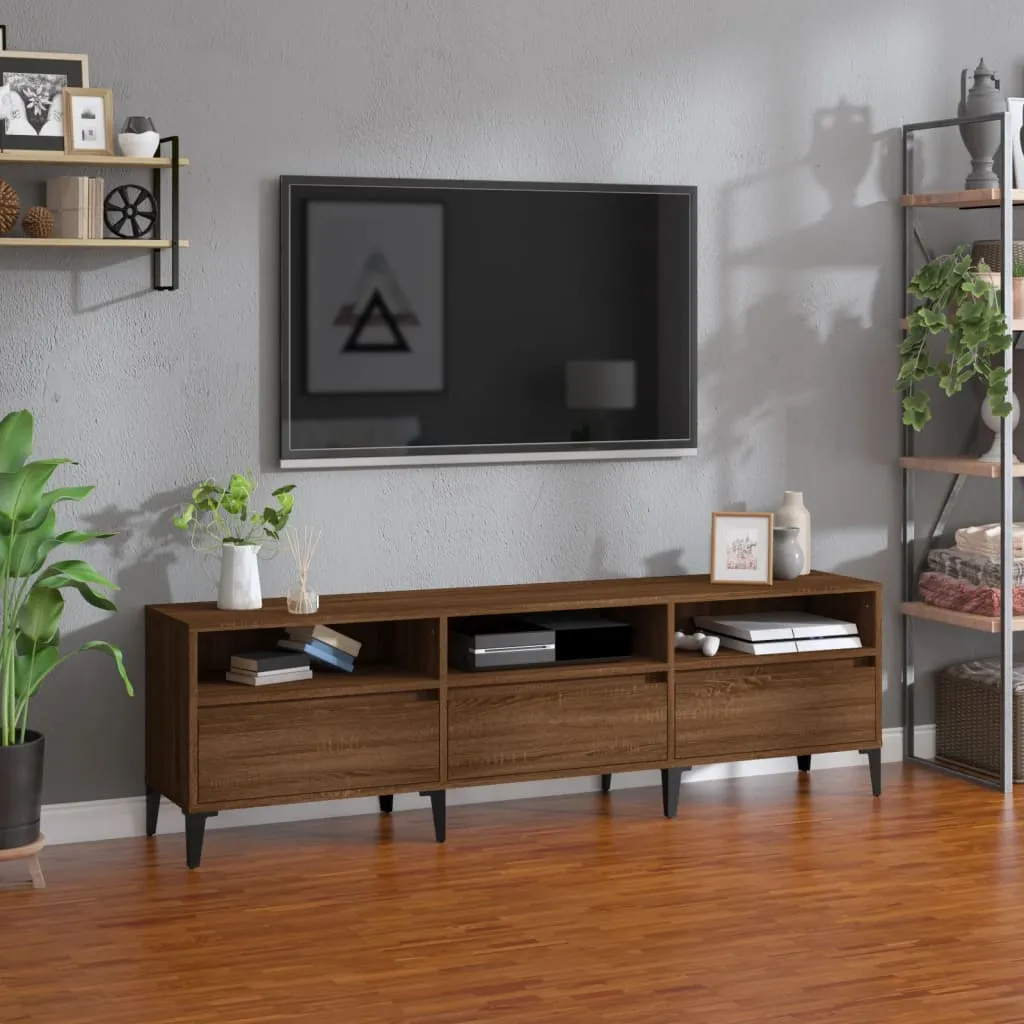 vidaXL Mobile Porta TV Rovere Marrone 150x30x44,5 cm Legno Multistrato