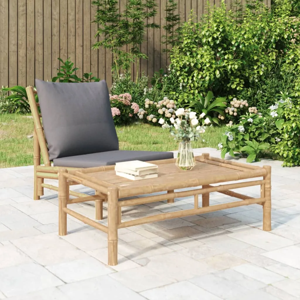 vidaXL Tavolino da Giardino 100x55x33 cm in Bambù