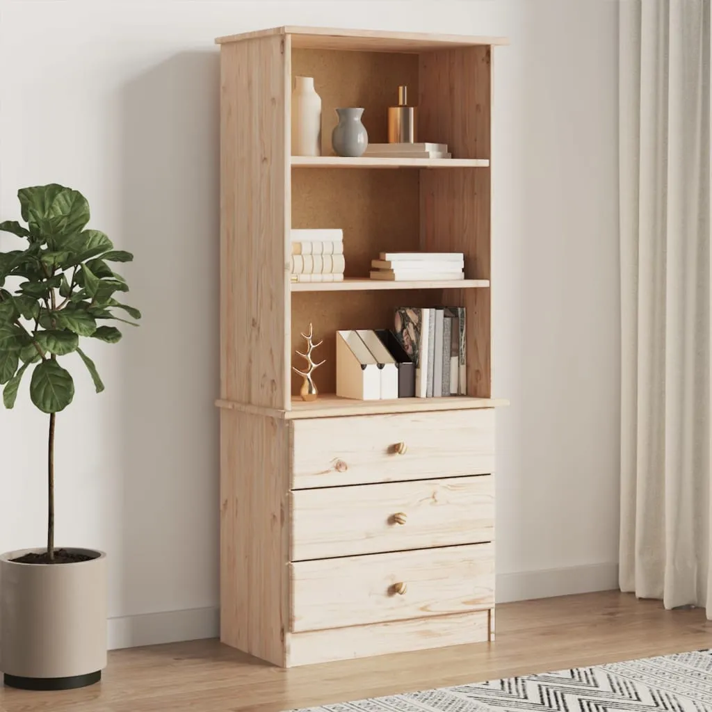 vidaXL Libreria con Cassetti ALTA 60x35x142 cm Legno Massello di Pino