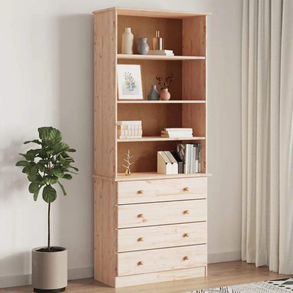 vidaXL Libreria con Cassetti ALTA 77x35x186,5cm Legno Massello di Pino