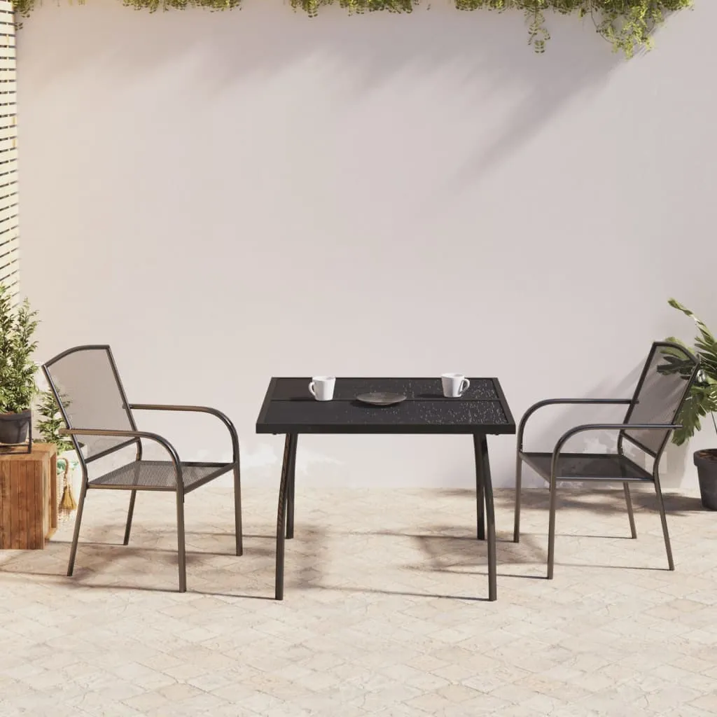 vidaXL Set da Pranzo da Giardino 3 pz in Acciaio Antracite