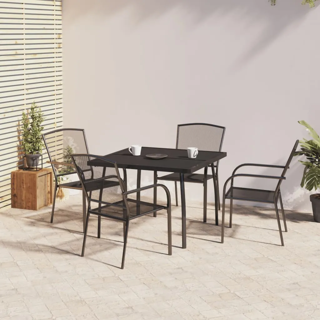 vidaXL Set da Pranzo da Giardino 5 pz in Acciaio Antracite