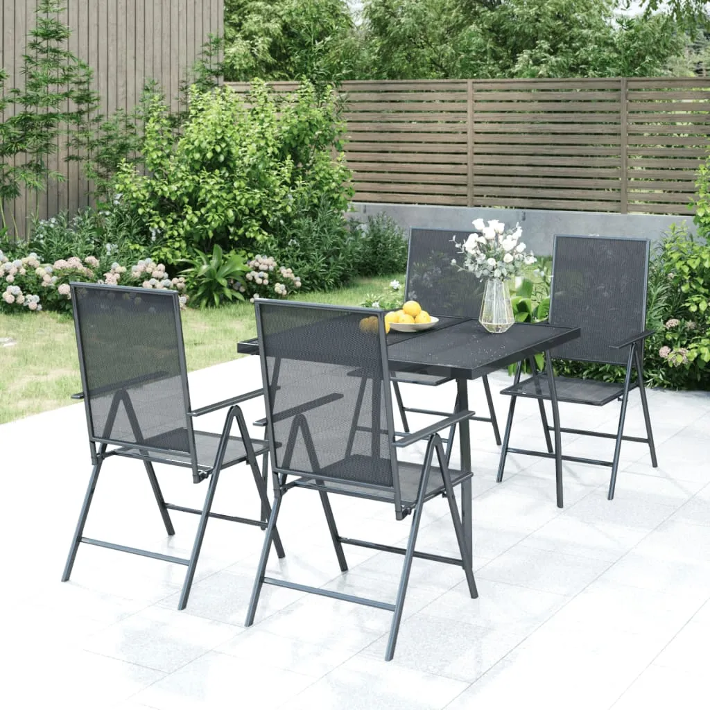 vidaXL Set da Pranzo da Giardino 5 pz in Acciaio Antracite