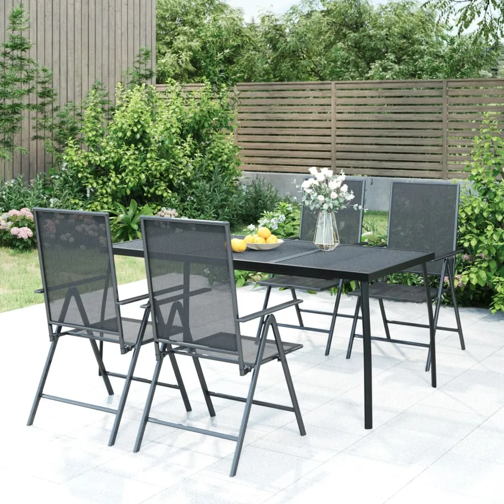 vidaXL Set da Pranzo da Giardino 5 pz in Acciaio Antracite