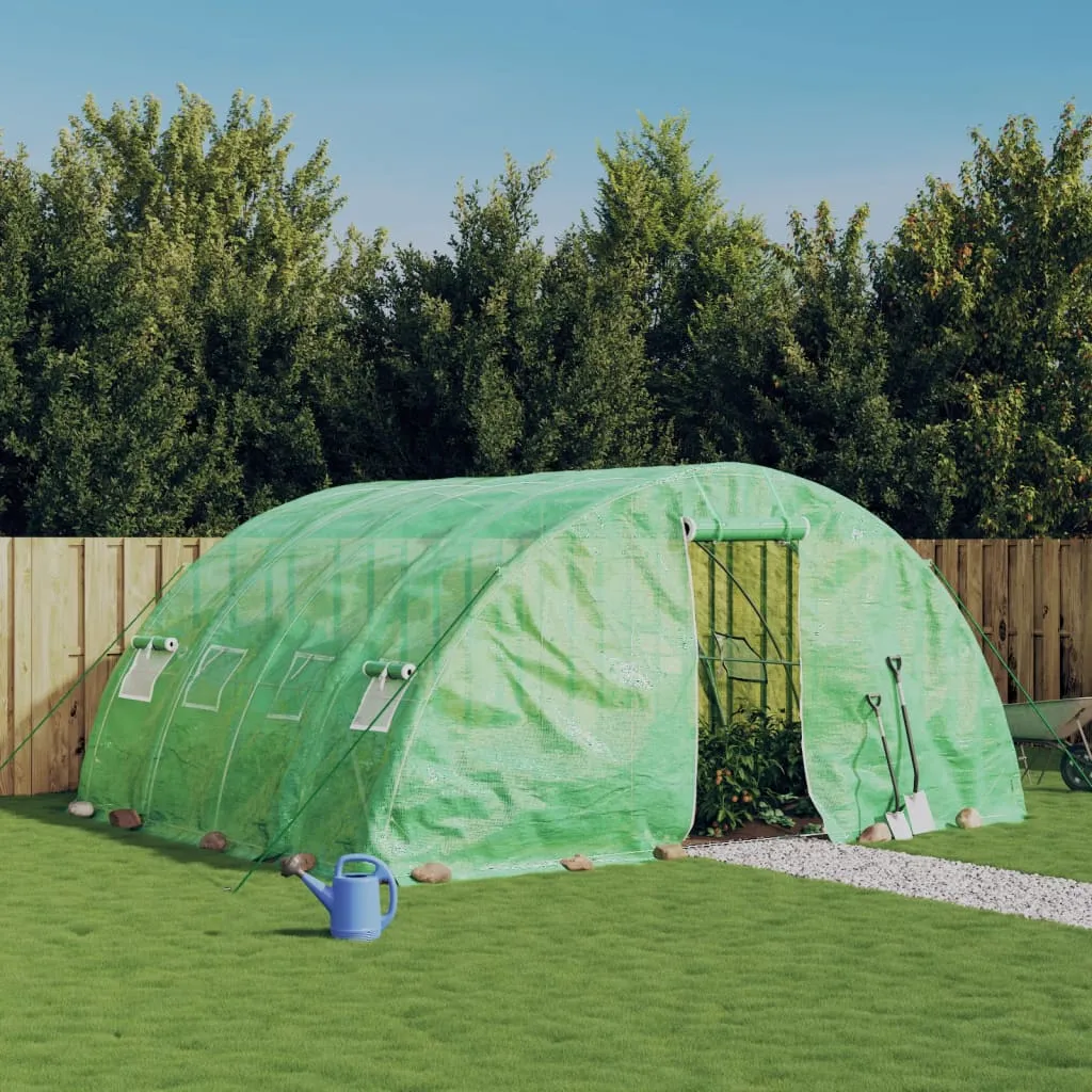 vidaXL Serra con Telaio in Acciaio Verde 20 m² 5x4x2,3 m