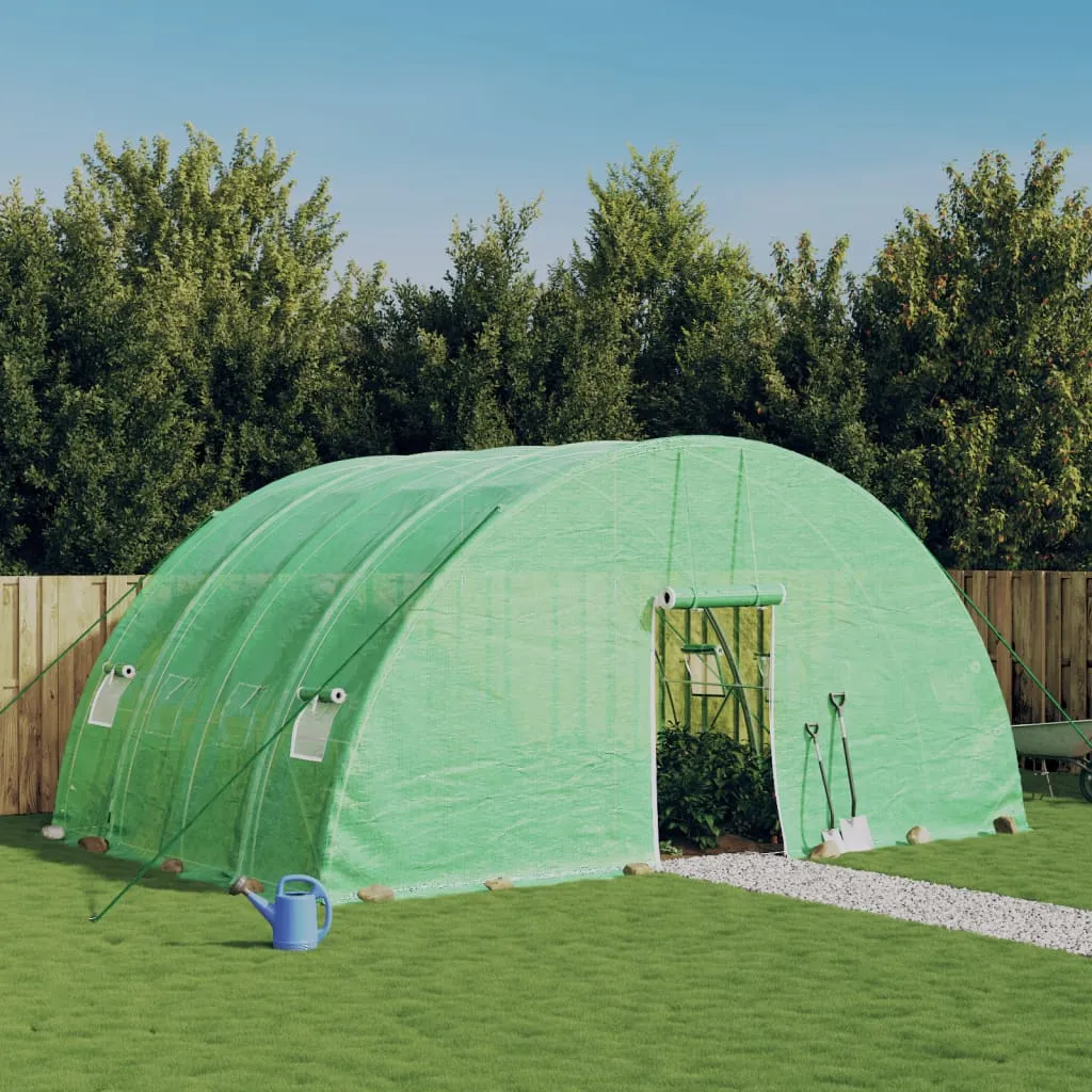 vidaXL Serra con Telaio in Acciaio Verde 24 m² 6x4x2,85 m