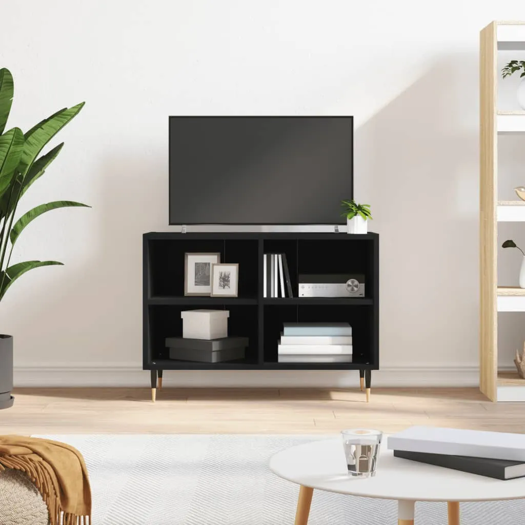 vidaXL Mobile Porta TV Nero 69,5x30x50 cm in Legno Multistrato