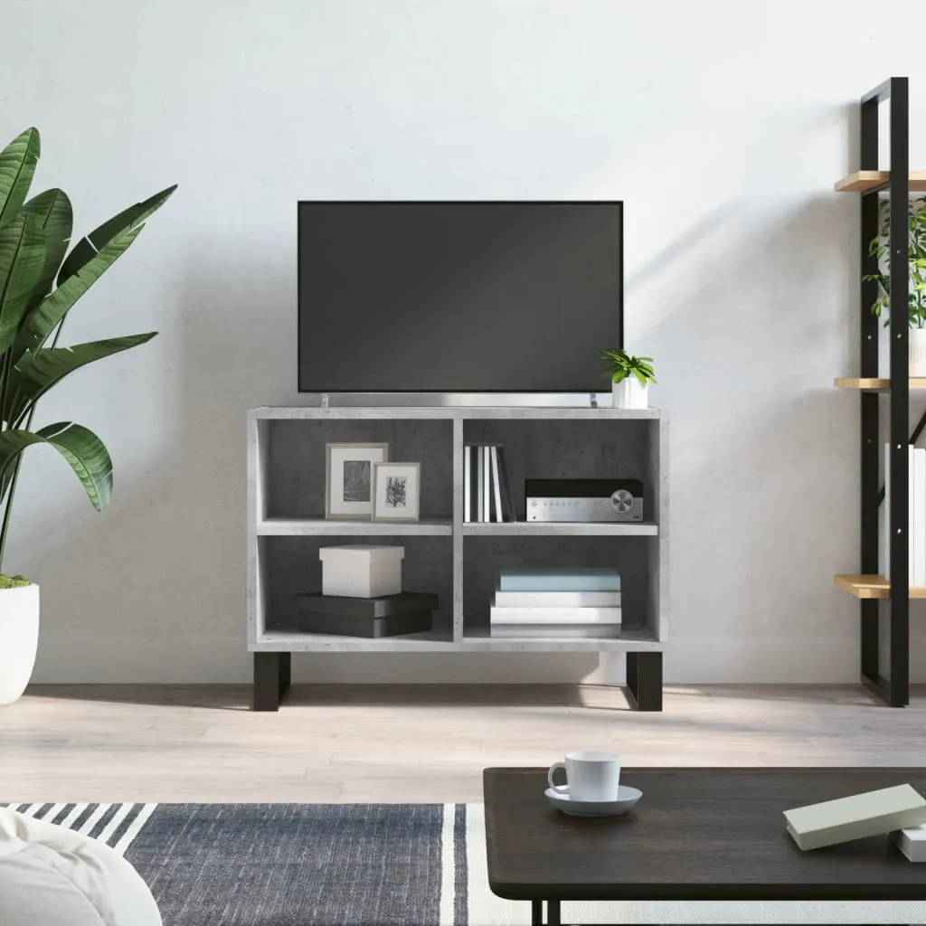 vidaXL Mobile Porta TV Grigio Cemento 69,5x30x50 cm Legno Multistrato