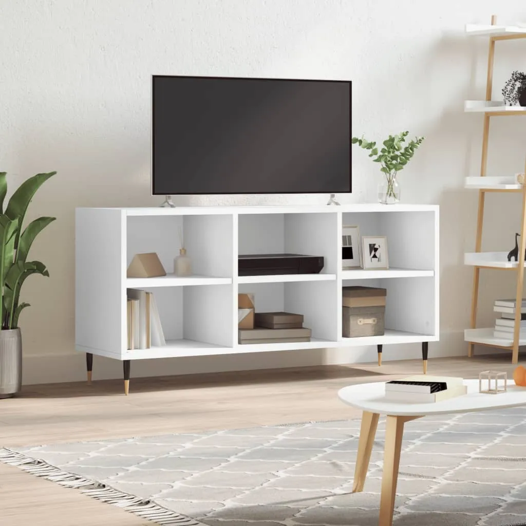 vidaXL Mobile Porta TV Bianco 103,5x30x50 cm in Legno Multistrato