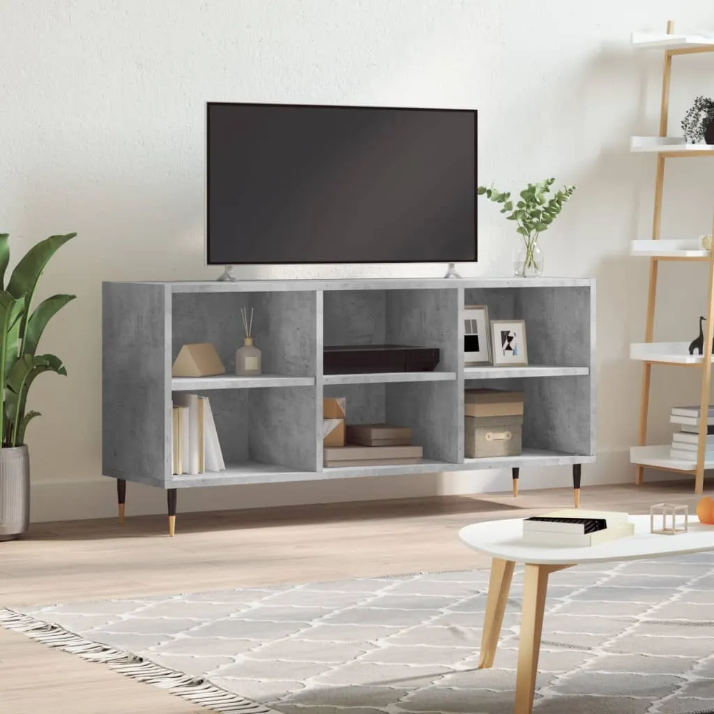 vidaXL Mobile per TV Grigio Cemento 103,5x30x50 cm Legno Multistrato